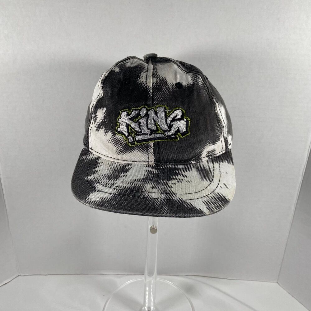 Prime Threads King Graffiti Snapback Hat Youth Black White Adjustable Cap